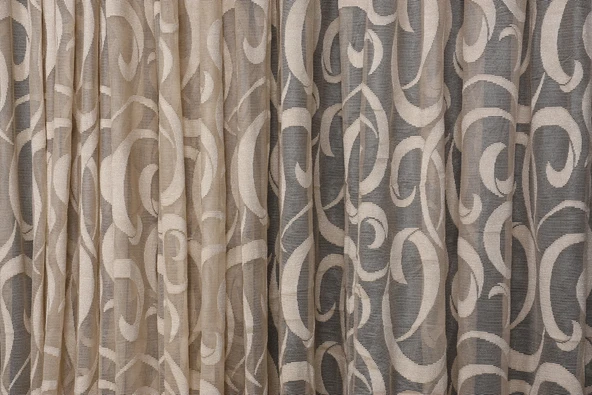 AY MODELİ VİZON RENK TEK KANAT Hazır Dikilmiş Pileli Fon Perde 300*260 Cm - Resim 3