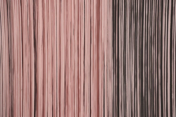 İP MODEL PUDRA RENK İP PERDE 300*270 cm - 2 mm şerit - Resim 4