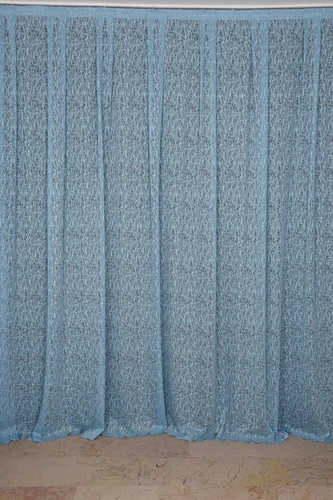 ÖRÜMCEK TÜL MAVİ RENK TEK KANAT Hazır dikilmiş Pileli Fon Perde 300*260 cm ürün görseli
