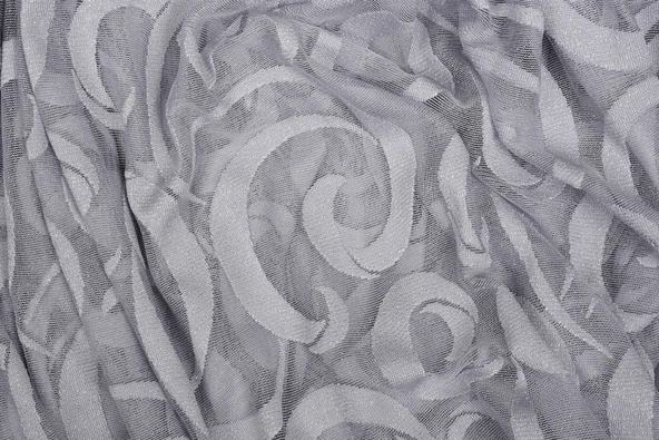 AY MODELİ GRİ RENK TEK KANAT Hazır Dikilmiş Pileli Fon Perde 300*260 Cm - Resim 4