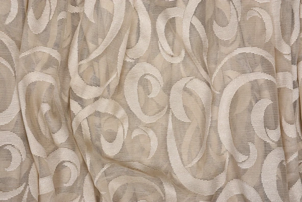 AY MODELİ VİZON RENK TEK KANAT Hazır Dikilmiş Pileli Fon Perde 300*260 Cm - Resim 4