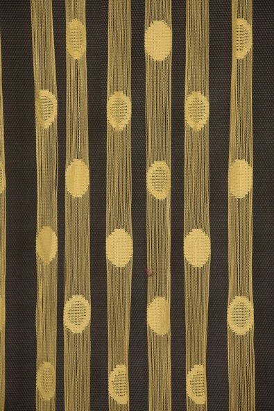 KÜÇÜK PUANLI MODEL CİVCİV SARISI RENK HAZIR İP PERDE 300*270 cm - Resim 3