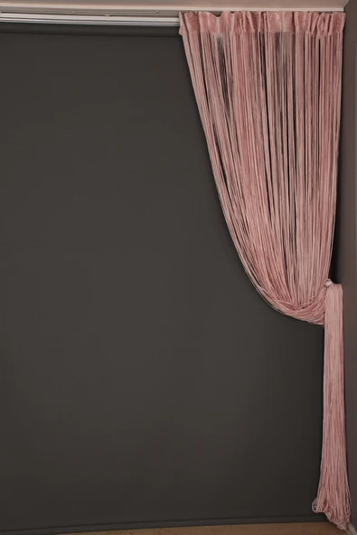 İP MODEL PUDRA RENK İP PERDE 300*270 cm - 2 mm şerit - Resim 8