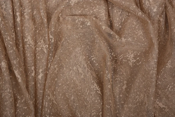 KUŞ MODEL VİZON RENK TEK KANAT Dikilmiş Pileli Fon Perde 300*260 Cm - Resim 4