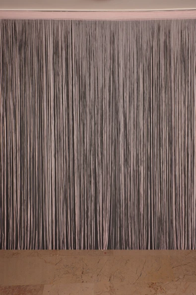 İP MODEL PUDRA RENK İP PERDE 300*270 cm - 2 mm şerit - Resim 3