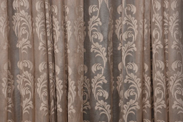 SARMAŞIK VİZON RENK TEK KANAT Dikilmiş Pileli Fon Perde 300*260 Cm - Resim 7