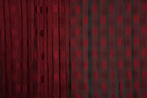 PUANLI MODEL BORDO RENK İP PERDE HAZIR DÜĞMELERİ DİKİLMİŞ İP PERDE 300*270 cm - Resim 5