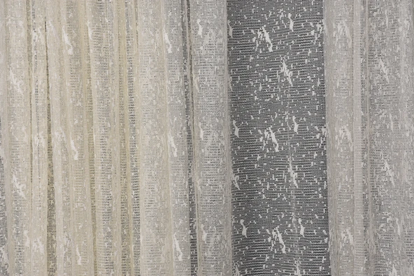 KUŞ MODEL KREM RENK TEK KANAT Dikilmiş Pileli Fon Perde 300*260 Cm - Resim 6