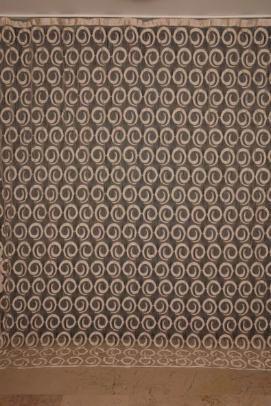 VAKKO  MODEL VİZON RENK İP PERDE HAZIR DÜĞMELERİ DİKİLMİŞ İP PERDE 300*270 cm - Resim 2