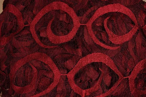 VAKKO ÇİFT RENK KIRMIZI İP PERDE HAZIR DÜĞMELERİ DİKİLMİŞ İP PERDE 300*250 cm - Resim 5