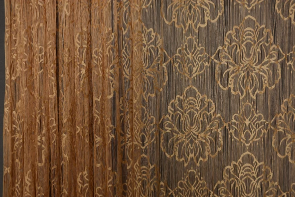 ÖRÜMCEK  MODEL GOLD RENK İP PERDE HAZIR DÜĞMELERİ DİKİLMİŞ İP PERDE 300*280 cm - Resim 3