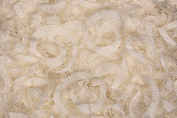 VAKKO  MODEL KREM RENK İP PERDE HAZIR DÜĞMELERİ DİKİLMİŞ İP PERDE 300*270 cm - 5