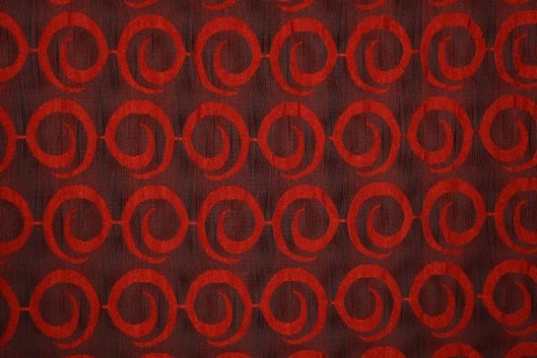VAKKO  MODEL KIRMIZI RENK İP PERDE HAZIR DÜĞMELERİ DİKİLMİŞ İP PERDE 300*270 cm - 4