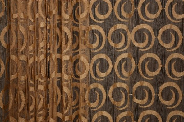 VAKKO  MODEL GOLD RENK İP PERDE HAZIR DÜĞMELERİ DİKİLMİŞ İP PERDE 300*270 cm - 3