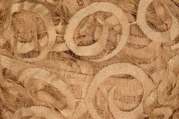 VAKKO  MODEL GOLD RENK İP PERDE HAZIR DÜĞMELERİ DİKİLMİŞ İP PERDE 300*270 cm - 5