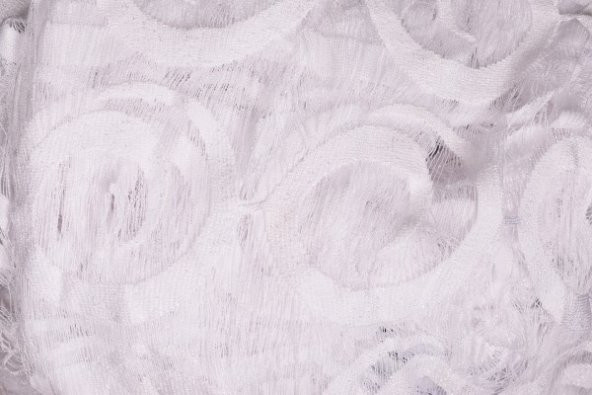 VAKKO  MODEL BEYAZ RENK İP PERDE HAZIR DÜĞMELERİ DİKİLMİŞ İP PERDE 300*270 cm - 5