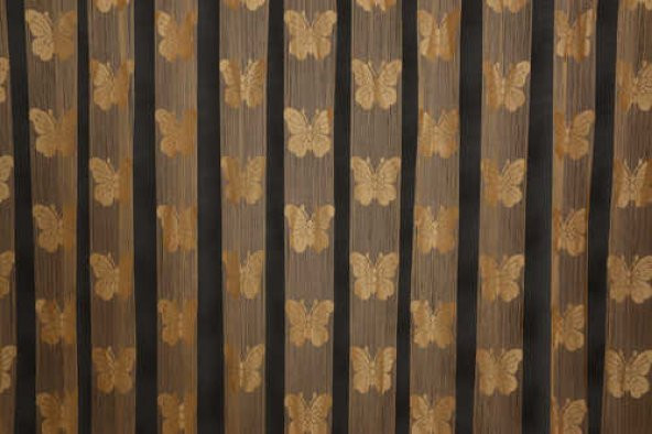 KELEBEK  MODEL GOLD RENK İP PERDE HAZIR DÜĞMELERİ DİKİLMİŞ İP PERDE 300*270 cm - 3