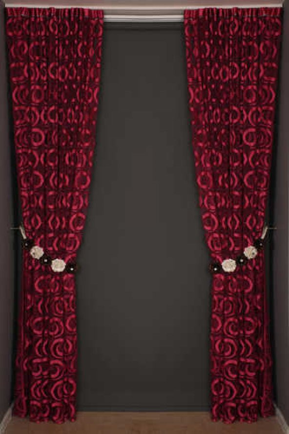 VAKKO ÇİFT RENK FUŞYA İP PERDE HAZIR DÜĞMELERİ DİKİLMİŞ İP PERDE 300*250 cm - 8