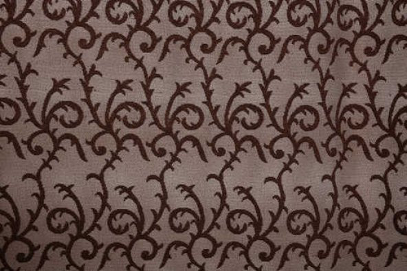 ŞAL MODEL ACI KAHVE RENK TEK KANAT Hazır dikilmiş Pileli Fon Perde 300*260 cm - 4