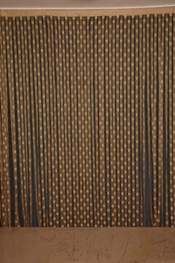 PUANLI MODEL GOLD RENK HAZIR İP PERDE 300*270 cm