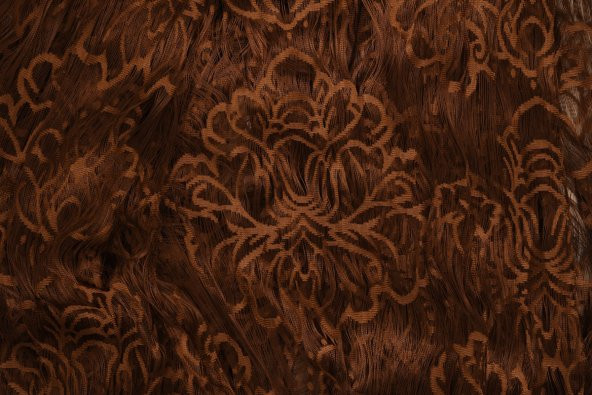 ÖRÜMCEK  MODEL ACI KAHVE RENK İP PERDE HAZIR DÜĞMELERİ DİKİLMİŞ İP PERDE 300*270 cm - 4