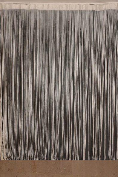 DÜZ İP  MODEL KREM RENK HAZIR İP PERDE 300*270 - Resim 2