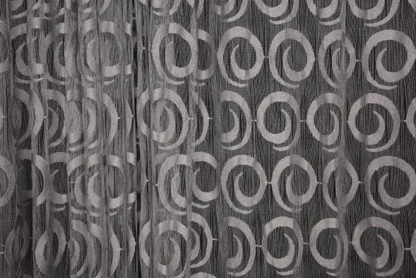 VAKKO  MODEL GRİ RENK İP PERDE HAZIR DÜĞMELERİ DİKİLMİŞ İP PERDE 300*270 cm - Resim 3