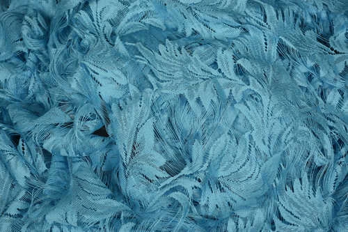 YAPRAK  MODEL TURKUAZ RENK İP PERDE HAZIR DÜĞMELERİ DİKİLMİŞ İP PERDE 300*280 cm - Resim 5