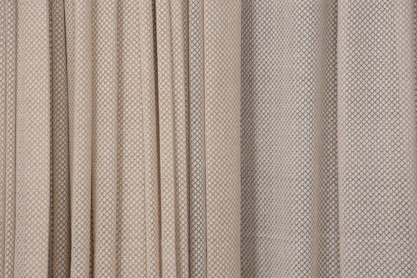 PETEK MODEL VİZON RENK TEK KANAT Dikilmiş Pileli Fon Perde 300*260 Cm - 4
