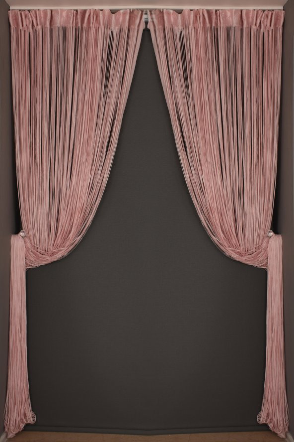 İP MODEL PUDRA RENK İP PERDE 300*270 cm - 2 mm şerit - 6
