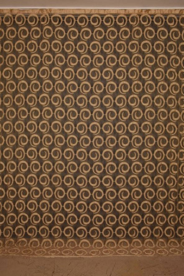 VAKKO  MODEL GOLD RENK İP PERDE HAZIR DÜĞMELERİ DİKİLMİŞ İP PERDE 300*270 cm - 2