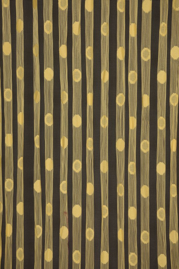 KÜÇÜK PUANLI MODEL CİVCİV SARISI RENK HAZIR İP PERDE 300*270 cm