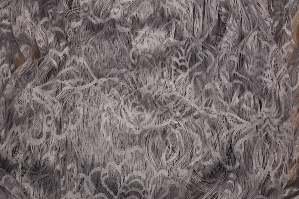 ÖRÜMCEK  MODEL GRİ RENK İP PERDE HAZIR DÜĞMELERİ DİKİLMİŞ İP PERDE 300*270 cm - Resim 4