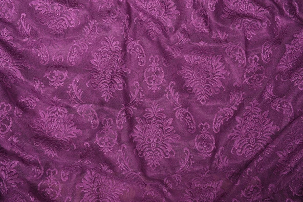 DAMAKS MOR RENK TEK KANAT Hazır dikilmiş Pileli Fon Perde 75*260 cm - Resim 2