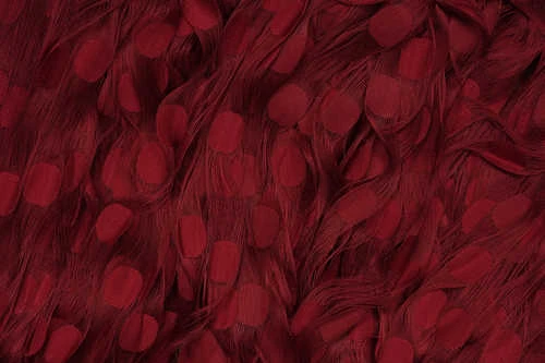 PUANLI MODEL BORDO RENK İP PERDE HAZIR DÜĞMELERİ DİKİLMİŞ İP PERDE 300*270 cm - Resim 6