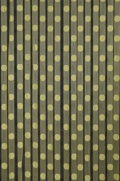 PUANLI MODEL YEŞİL RENK İP PERDE HAZIR DÜĞMELERİ DİKİLMİŞ İP PERDE 300*280 cm ürün görseli 1