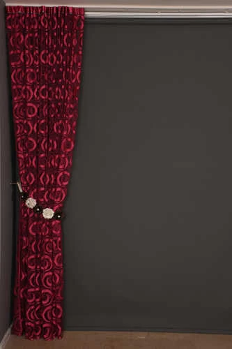 VAKKO ÇİFT RENK FUŞYA İP PERDE HAZIR DÜĞMELERİ DİKİLMİŞ İP PERDE 300*250 cm - Resim 6