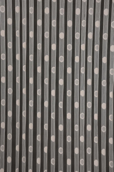 KÜÇÜK PUANLI MODEL KREM RENK HAZIR  DİKİLMİŞ İP PERDE 300*270 cm ürün görseli