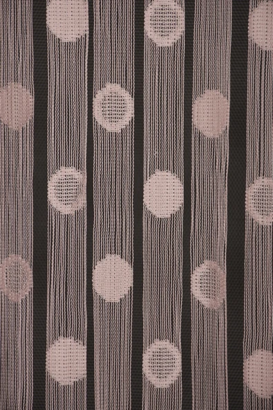 KÜÇÜK PUANLI MODEL PUDRA RENK HAZIR İP PERDE 300*280 cm - Resim 3