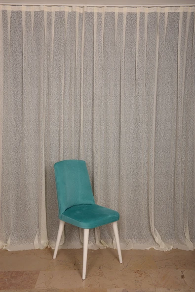 ÇİZGİLİ MODEL KREM RENK TEK KANAT Hazır dikilmiş Pileli Fon Perde 300*260 cm - Resim 2
