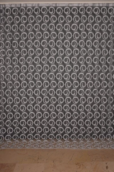 VAKKO  MODEL GRİ RENK İP PERDE HAZIR DÜĞMELERİ DİKİLMİŞ İP PERDE 300*270 cm - Resim 2