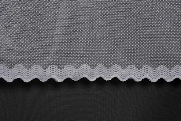 SIK NOKTALI MODEL KIRIK BEYAZ RENK TEK KANAT Hazır Pileli Fon Perde 300*260 - Resim 6