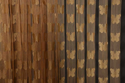 KELEBEK  MODEL GOLD RENK İP PERDE HAZIR DÜĞMELERİ DİKİLMİŞ İP PERDE 300*270 cm - Resim 5