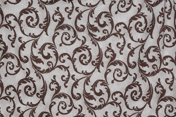 SULTAN 2 ACI KAHVE RENK TEK KANAT Hazır dikilmiş Pileli Fon Perde 75*260 cm - Resim 2