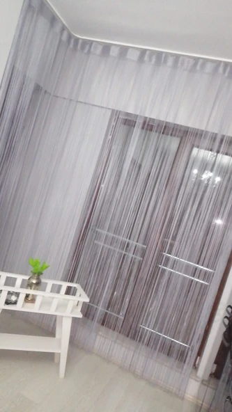 İP MODEL GRİ RENK İP PERDE 300*270 cm - 2 mm şerit - Resim 8