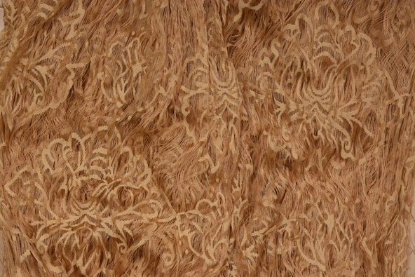 ÖRÜMCEK  MODEL GOLD RENK İP PERDE HAZIR DÜĞMELERİ DİKİLMİŞ İP PERDE 300*280 cm - Resim 4