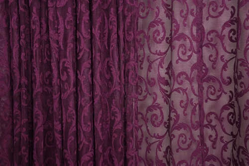 SULTAN 2 MODEL MOR RENK TEK KANAT Hazır dikilmiş Pileli Fon Perde 300*260 cm - Resim 3