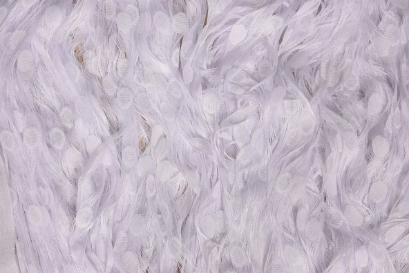 KÜÇÜK PUANLI MODEL BEYAZ RENK HAZIR İP PERDE 300*270 cm - Resim 5