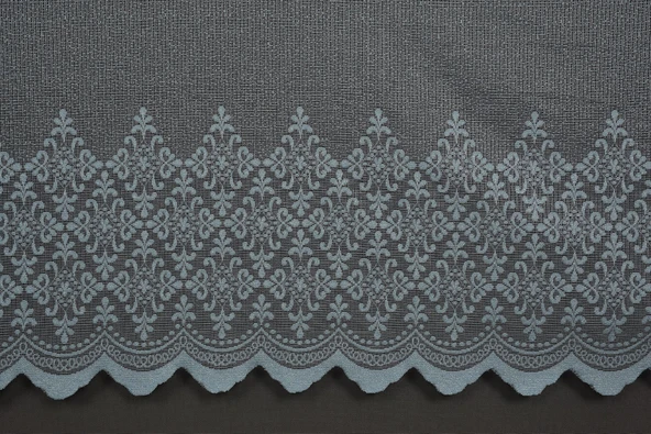 GÖBEKLİ MODEL MAVİ RENK TEK KANAT Hazır dikilmiş Pileli Fon Perde 300*260 cm - Resim 6