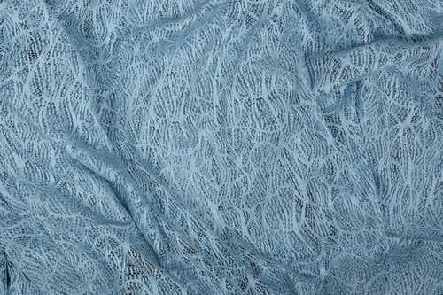 ÖRÜMCEK TÜL MAVİ RENK TEK KANAT Hazır dikilmiş Pileli Fon Perde 300*260 cm - Resim 5